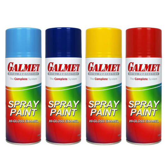 Galmet Flat Black Spray Paint 350g
